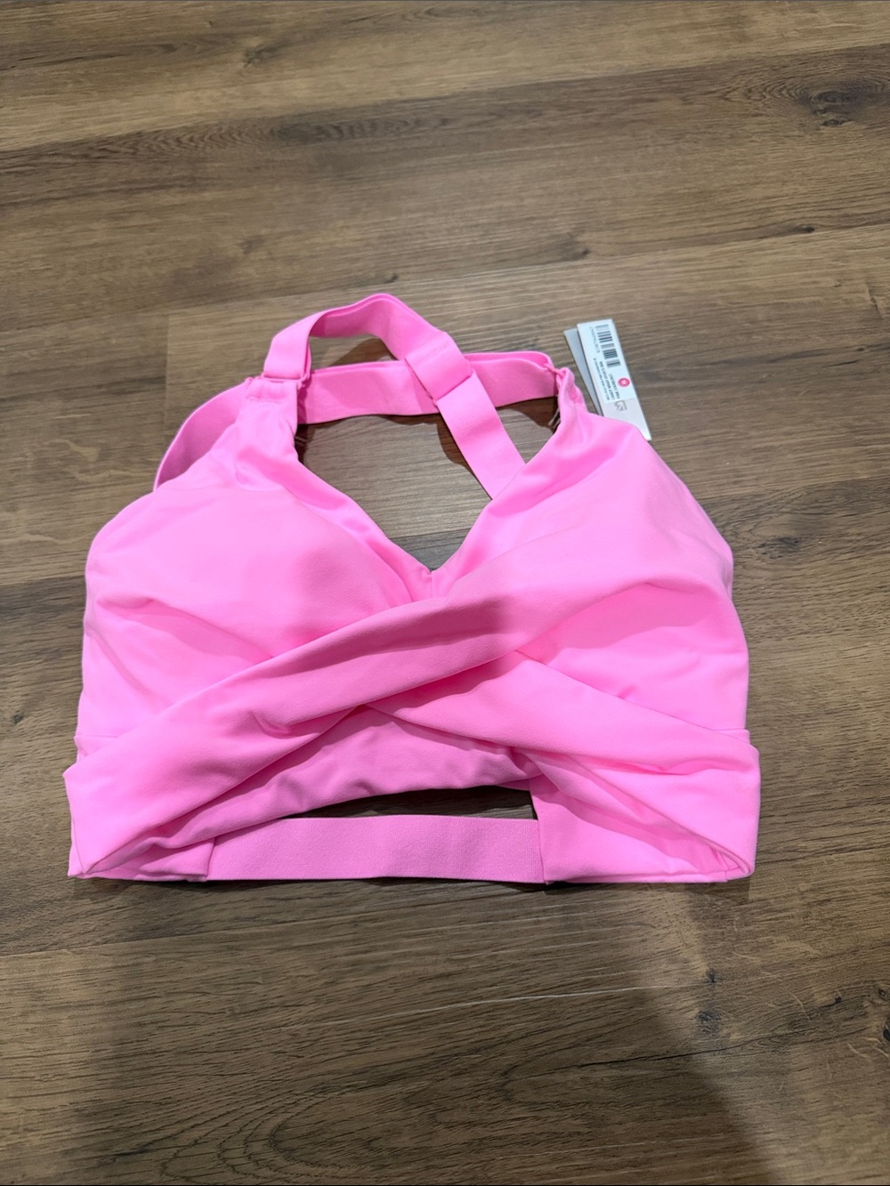Women’s Pink Cross-Front Sports bra